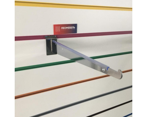 A220c Кронштейн под полку, длина 200 мм с уплотнителем, хром