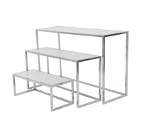 AST-07/1500 (хром) Столик демонстрационный большой, столешница ЛДСП, 1500Lх900Hх500Dмм