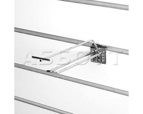 A326-200 Еврокрючок двойной под ценникодержатель (А327-А328) длина 200 мм, d=5mm, хром