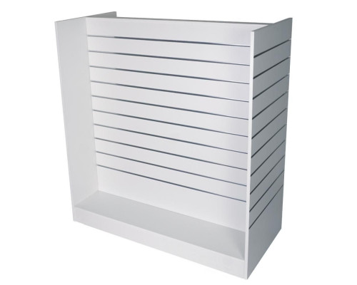 GH-1200 Гондола Н-образная, напольная, белая (2эл.) 1240х604х1310мм, (МДФ/ЛДСП), пазы 100 мм