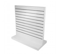 GI-1200 Гондола I-образная напольная белая, 1241*604*1325 мм, (МДФ/ ДСП), шаг паза100 мм