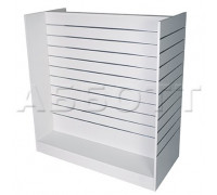 GH-1200 Гондола Н-образная, напольная, серая (2эл.) 1246х604х1286мм, (МДФ/ЛДСП), пазы 100 мм