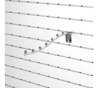 K105-250 Кронштейн изогнутый (тонкий) с 7-ю шариками, 250мм, хром