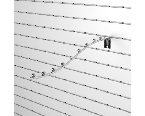 K105-350 Кронштейн изогнутый (тонкий) с 9-ю шариками, 350мм, хром