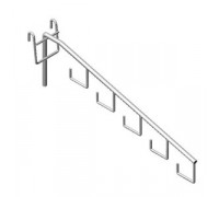FG7-112/250 Кронштейн наклонный с 5-ю крючками, 250мм, хром