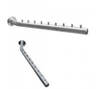 RU-03 Кронштейн прямой с 9-ю штырьками с правым углом L=400мм, хром