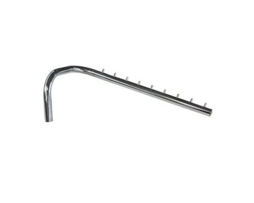 RU-09 Кронштейн-вешало левый с 9-ю штырьками L=450мм, хром