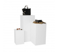 SB-404075 Куб 400х400х750H, ЛДСП 16мм, с дном, 90 гр. Белый шагрень