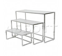 AST-07/900 (черный муар) Столик демонстрационный малый, столешница ЛДСП, 900Lх300Hх400Dмм