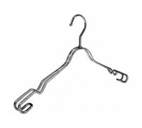 WL165AS Вешалка двойная для верхней одежды, покрытие - прозрачное, L=38см