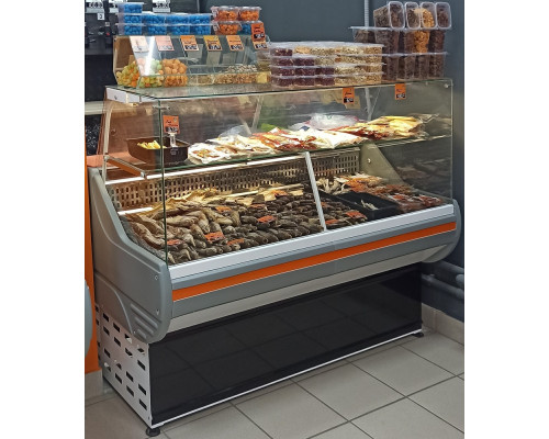 Универсальная холодильная витрина Иней 4МПС (-6...+6С) прямое стекло 1000х830х1200 мм