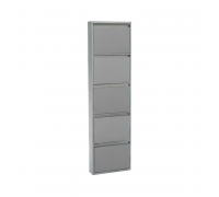 Металлический шкаф для обуви с пятью откидными полками