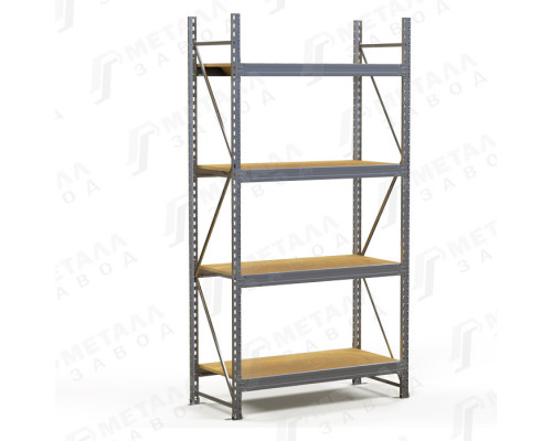 SGR-V-Zn-ДСП 1284-2.5 стеллаж оцинкованный до 500 кг на ярус ДСП полка