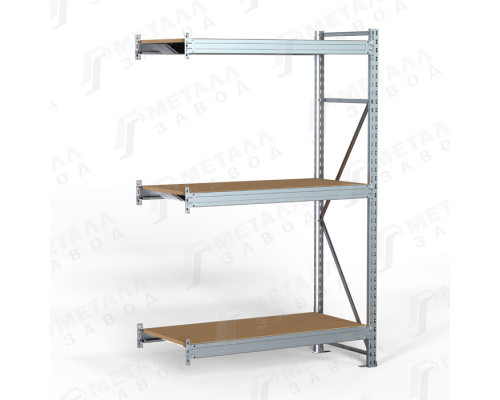 SGR-V-Zn-ДСП 1583-2.0 ДС стеллаж оцинкованный до 500 кг на ярус ДСП полка