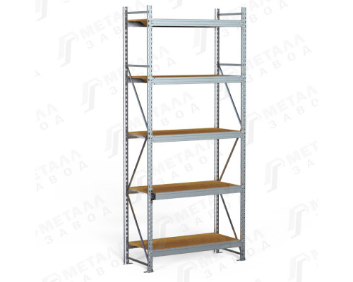 SGR-V-Zn-ДСП 1885-3.0 стеллаж оцинкованный до 500 кг на ярус ДСП полка