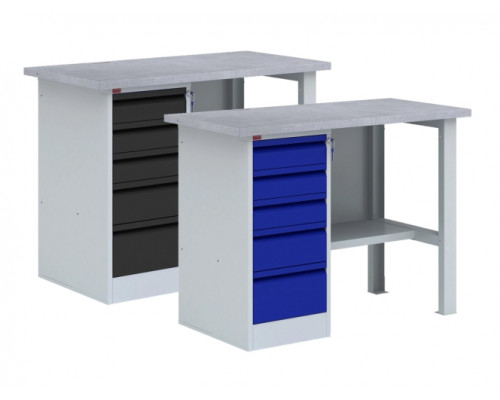 Однотумбовый металлический верстак ВП-3