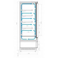 Горка морозильная Carboma FC 20-07 VL 1,0-1 0300 Standart (фронт X5L) версия 2.0 9006-9005
