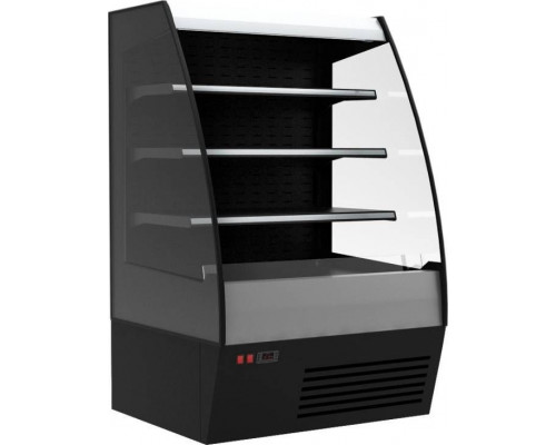 Холодильная горка гастрономическая Carboma F16-08 VM 1,0-2 0020 стеклопакет (Carboma 1600/875 ВХСп-1,0) (9005 цвет черный)