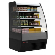 Холодильная горка гастрономическая Carboma F16-08 VM 1,9-2 0020 стеклопакет (Carboma 1600/875 ВХСп-1,9) (9005 цвет черный)