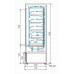 Холодильная горка гастрономическая Carboma FC20-07 VM 0,6-1 Light (фронт X0, цвет по схеме, фронт стандартный цвет)