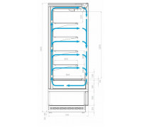 Холодильная горка гастрономическая Carboma FC20-07 VM 1,0-2 0300 версия 2.0 (9006-9005)