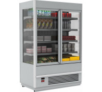 Холодильная горка мясная Carboma FC20-07 VV 1,3-1 Standart (фронт X5) (9006-9005 цвет серо-черный)