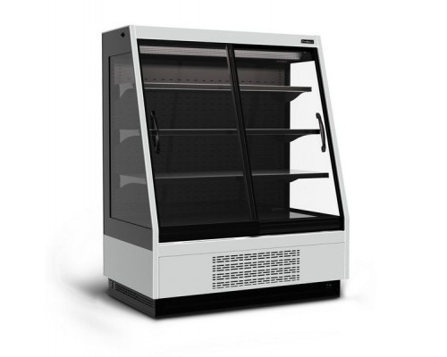 Холодильная горка универсальная Carboma F16-08 VV 1,0-1 Standart фронт X1 версия 2.0 (9006-9005)