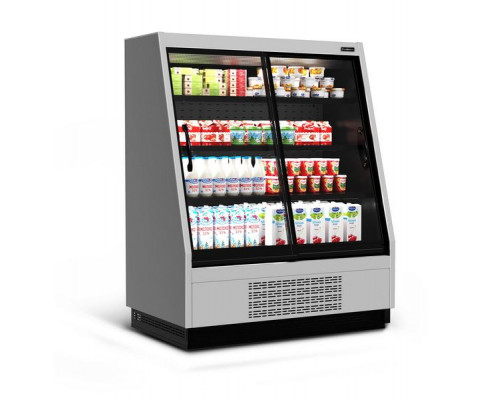 Холодильная горка универсальная Carboma F16-08 VV 1,3-1 0300 Standart фронт X1 версия 2.0 (9006-9005)