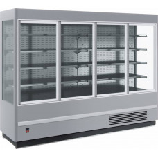 Холодильная горка универсальная Carboma FC20-07 VV 2,5-1 Standart (фронт X5, цвет по схеме, фронт стандартный цвет)