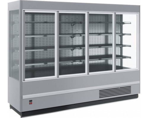 Холодильная горка универсальная Carboma FC20-08 VV 2,5-1 Standart (фронт X5) (9006-9005 цвет серо-черный)