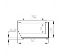Холодильная витрина для ингредиентов Carboma A30 SM 1,6 с крышкой нерж. (VT3-G с крышкой (GN1/4))
