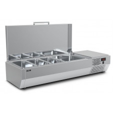 Холодильная витрина для ингредиентов Carboma A40 SM 1,2 с крышкой (3 GN1/3+1 GN1/2)