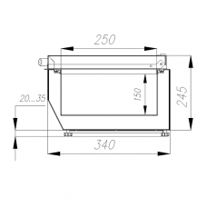 Холодильная витрина для ингредиентов Carboma IKI (A30) SM 1,2 с крышкой нерж. (VT2-G с крышкой (GN1/4))
