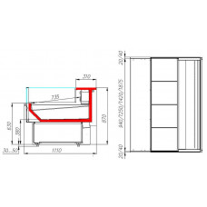 Витрина для рыбы Carboma GC110 SP 1,5-2 (ВХСл-1,5 Carboma CG 110, 1006 дуб)