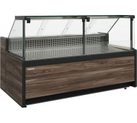 Витрина холодильная Carboma GC111 SM 2,5-1 (газлифт, 1008 Темный дуб)