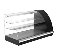 Витрина холодильная настольная Carboma A57 VM 1,2-1 (ВХС-1,2 АРГО XL) (цвет 9005-0430 сталь черная-нерж.)