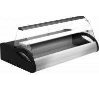 Витрина холодильная настольная Carboma A87 SM 1,5-1 (ВХС-1,5 Арго) (0013-0430, бок черн, декор нерж)