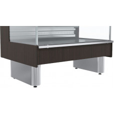 Витрина холодильная открытая с выносным агрегатом Carboma GC110 VM 1,5-2-1 (ВХСо-1,5 Carboma GC110 динамика, без боковин, 1005 венге)