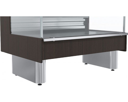 Витрина холодильная открытая с выносным агрегатом Carboma GC110 VM 1,5-2-1 (ВХСо-1,5 Carboma GC110 динамика, без боковин, 1005 венге)