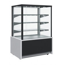 Витрина кондитерская Carboma KC70 VH 1,3-1 Light Chocolate 9006-9005 (ВХСв-1,3д Сarboma Cube Техно для шоколада)