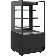 Витрина кондитерская Carboma KC70 VM 0,6-2 Standart версия 2.0 открытая, без боковин, 9005, дверь слайдер