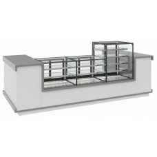 Витрина кондитерская Carboma KC71-110 VV 0,9-2 BUILT-IN (открытая 9005)