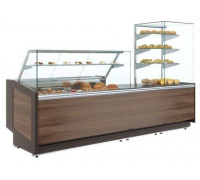 Витрина нейтральная Carboma KC80 N 0,8-21 (без фронтального стекла) (1008 темный дуб)