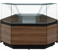 Витрина нейтральная Carboma KC80 N-5 внешний угол 90 (1008 темный дуб)