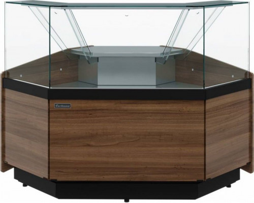 Витрина нейтральная Carboma KC80 N-5 внешний угол 90 (1008 темный дуб)