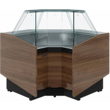 Витрина нейтральная Carboma KC80 N-6 (1008 темный дуб внутренний угол 90)