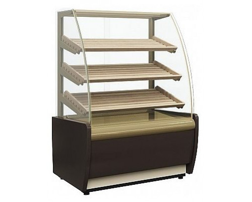 Витрина нейтральная напольная Carboma K70 N 1,3-1 Light Bread 0012-0109 (со стеклом)
