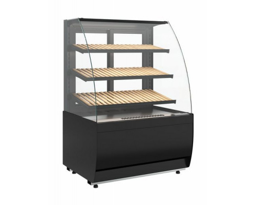 Витрина нейтральная напольная Carboma K70 N 1,3-1 Light Bread версия 2.0 (9005)