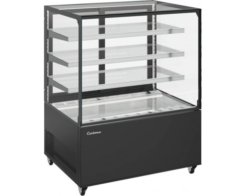 Витрина нейтральная напольная Carboma KC71-130 N 1,2-1 (9005)