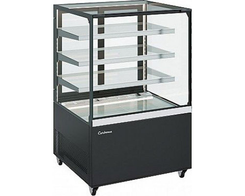 Витрина нейтральная напольная Carboma KC84-130 N 1,5-1 (9005)